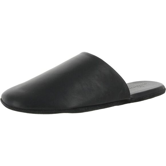 Anthony Veer Mens Clark House Navy R Leather Slide Slippers Shoes New - Picture 1 of 3